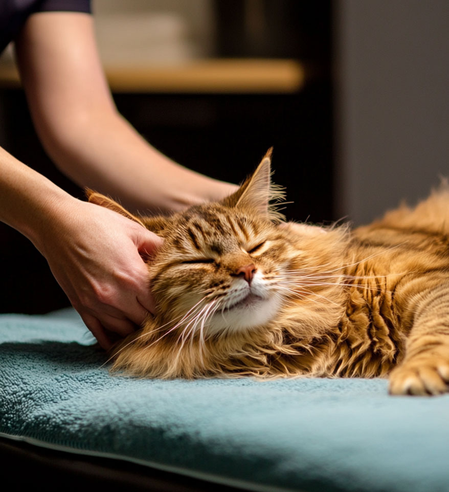 chinesiterapia e massaggio gatto